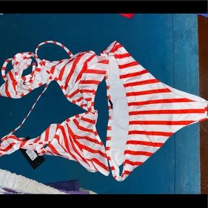 Brand New Fashion Nova Striped Swimsuit